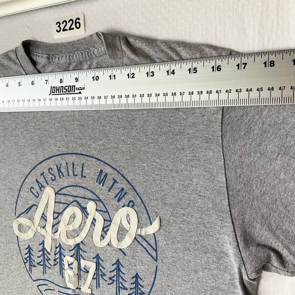 Aeropostale Men Short Sleeve T-shirt Size M, Gray, Catskill MTNS - Picture 2 of 7